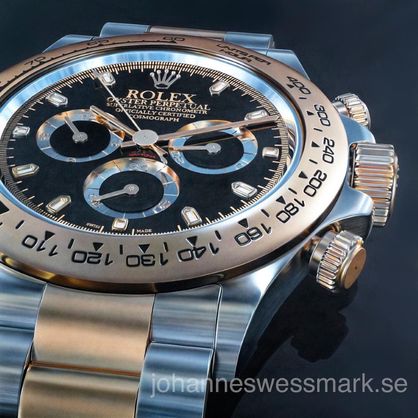 Rolex watch painting by Johannes Wessmark
