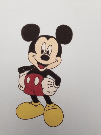 卡通人物绘画米老鼠，迪斯尼