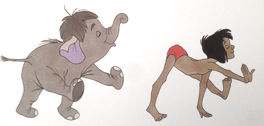 Mowgli漫画绘画，丛林书