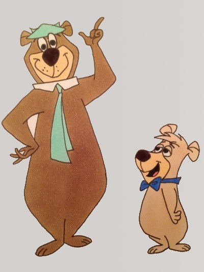 Yogi Bear和Boo Boo Bear绘画，汉娜·巴贝拉（Hanna-Barbera Productions）