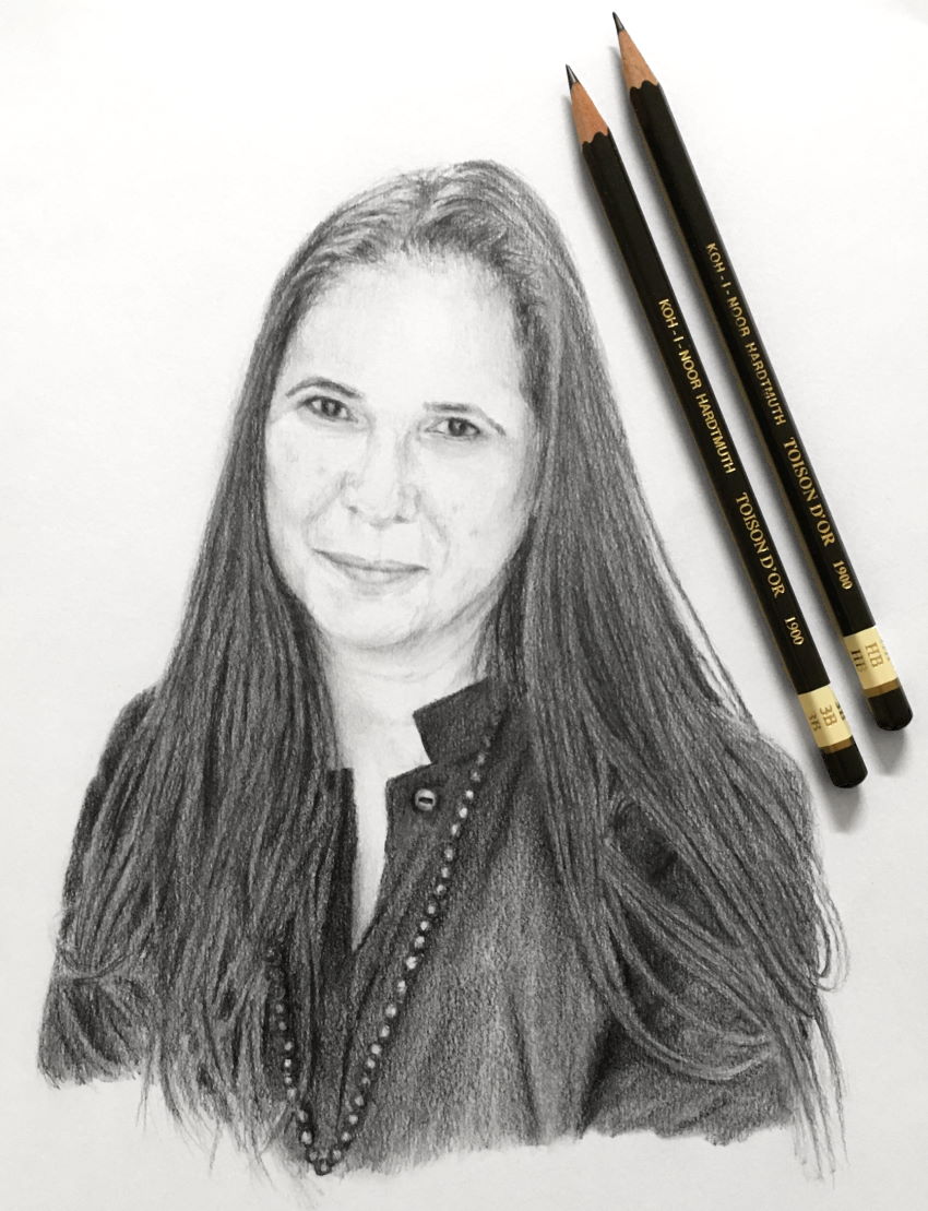 Woman portrait drawing
