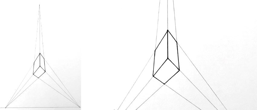 Boxes in three-point perspective