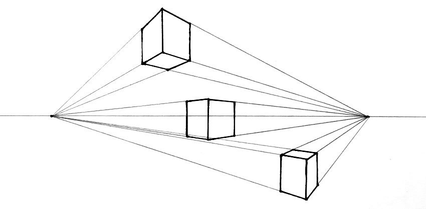 Boxes in two-point perspective