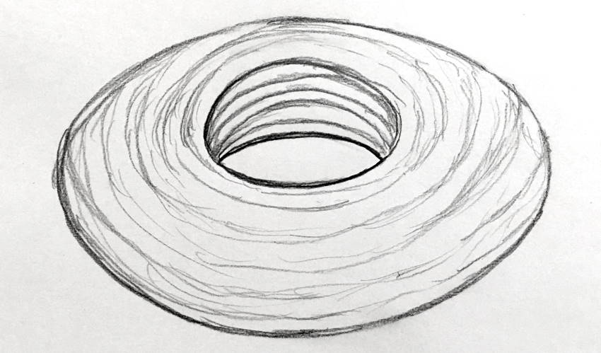 Torus shape and lines