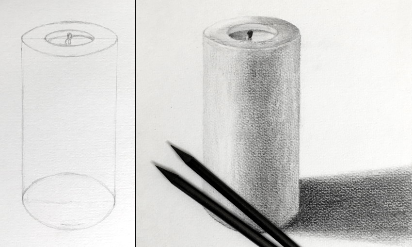 how to draw a cylinder