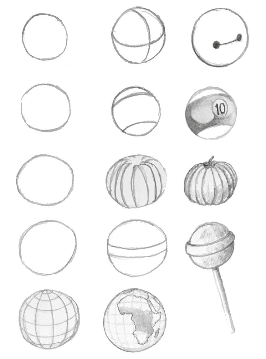 Adding lines to circle to change them to spheres