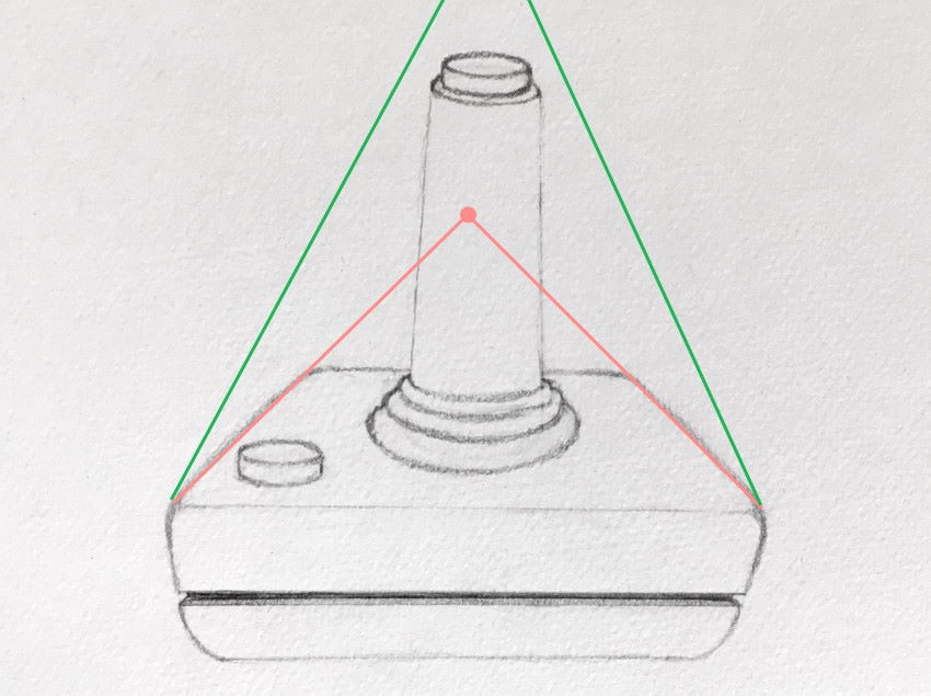 Correcting a design by changing a vanishing poing