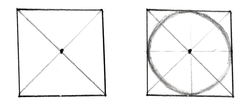 Drawing a circle inside a square