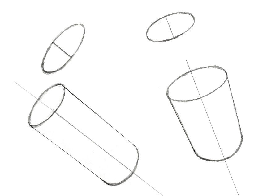 how to draw a cylinder