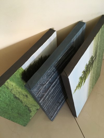 Canvases with painted sides