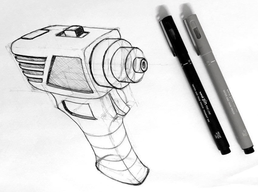 Sketch for a drill from imagination
