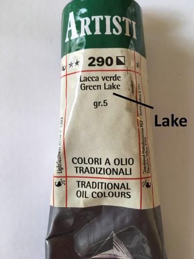 Green Lake oil paint made of dye