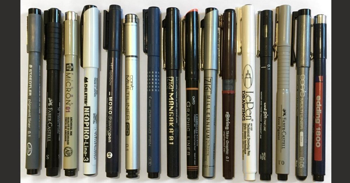 0.5mm Black EDDING 1800 PROFIPEN Pigment Liner FINELINER Drawing Pen 