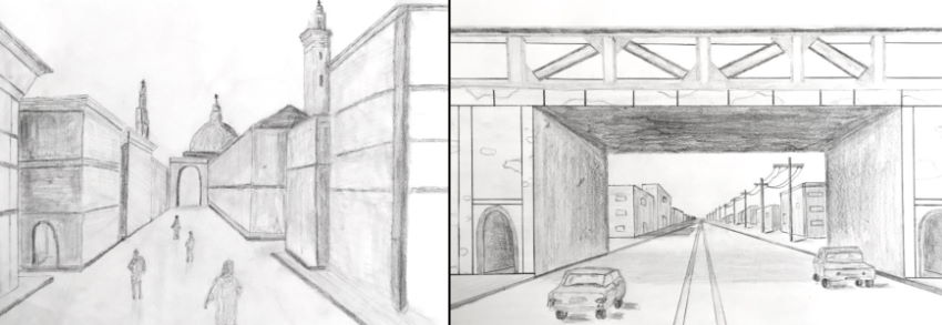 Perspective drawings by my student Cahal
