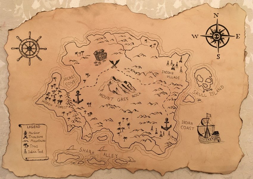 How To Draw A Treasure Map In 2 Steps Ran Art Blog Treasure Maps ...