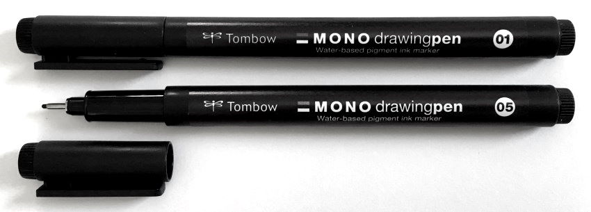 Tombow MONO pens for drawing