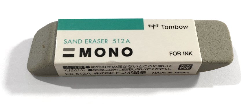 Sand eraser for ink by Tombow MONO