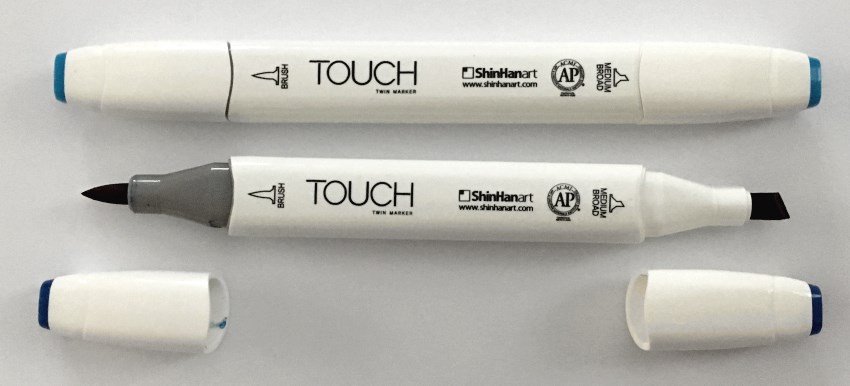 Touch Twin Brush blue markers