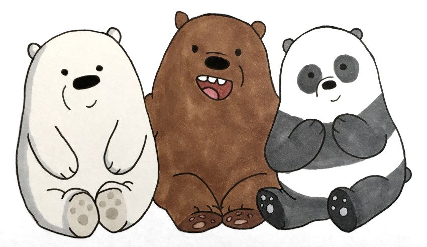We Bare Bears coloring with Copic markers