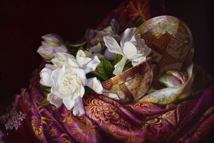 Flowers oil painting by Gatya Kelly