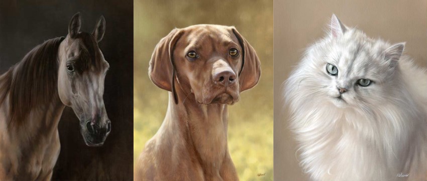 Pet portrait commissions by Nicholas Beall