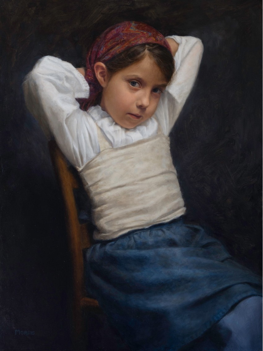 Girl portrait, oil painting by Kathy Morris