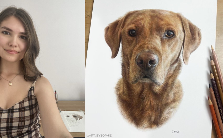 Sophie Ella Tutt and her dog portrait