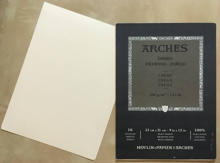 Arches cream 100 percent cottom paper