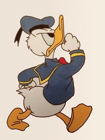 Cartoon drawing, Donald Duck, Disney