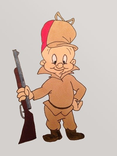 Looney Tunes cartoon character, Elmer Fudd drawing