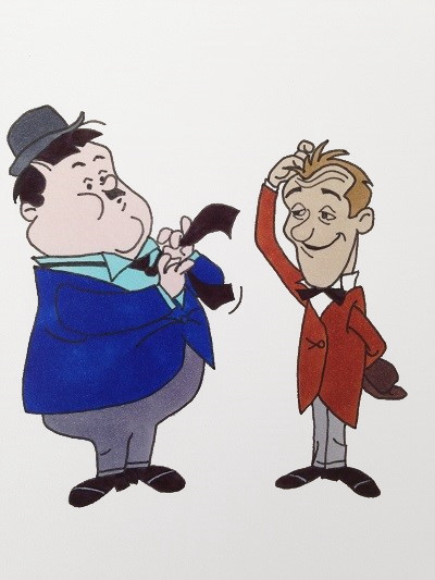 Comics drawing and painting, Laurel & Hardy