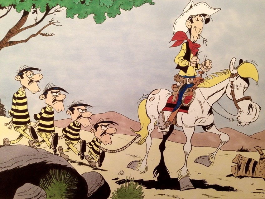 Comics drawing of Lucky Luke