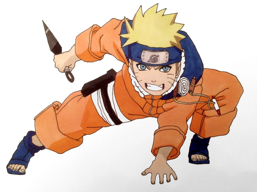 Cartoon character drawing, Naruto Uzumaki
