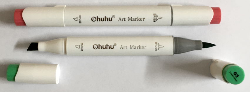Ohuhu Alcohol Markers Brush Tip -Double Tipped Art Marker Set for