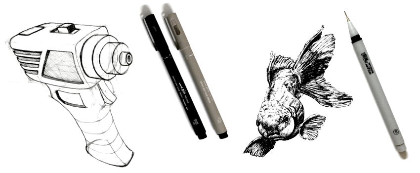 Examples for pen drawings
