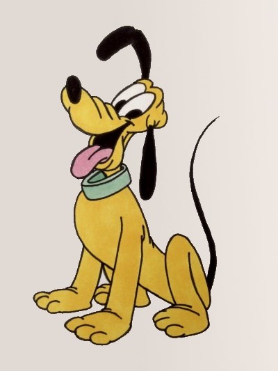 Drawing and painting of Pluto, Walt Disney