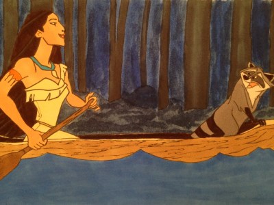 Comics drawing and painting of Pocahontas, Disney