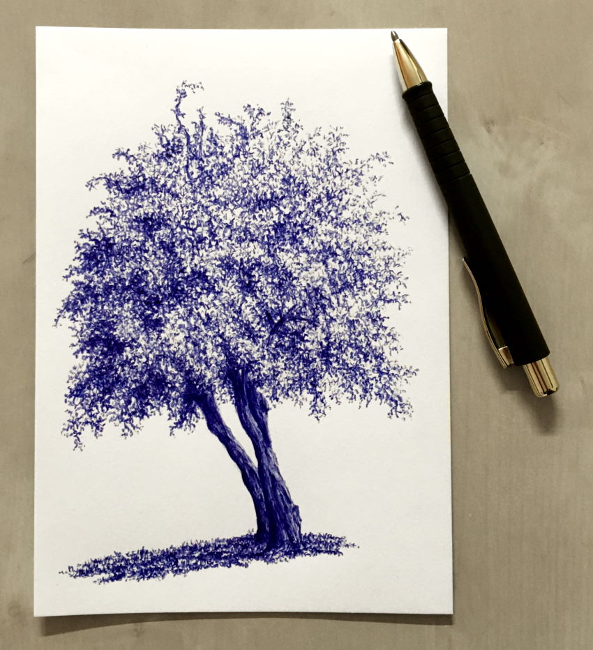 How to draw using ball pen- tutorial for beginners 