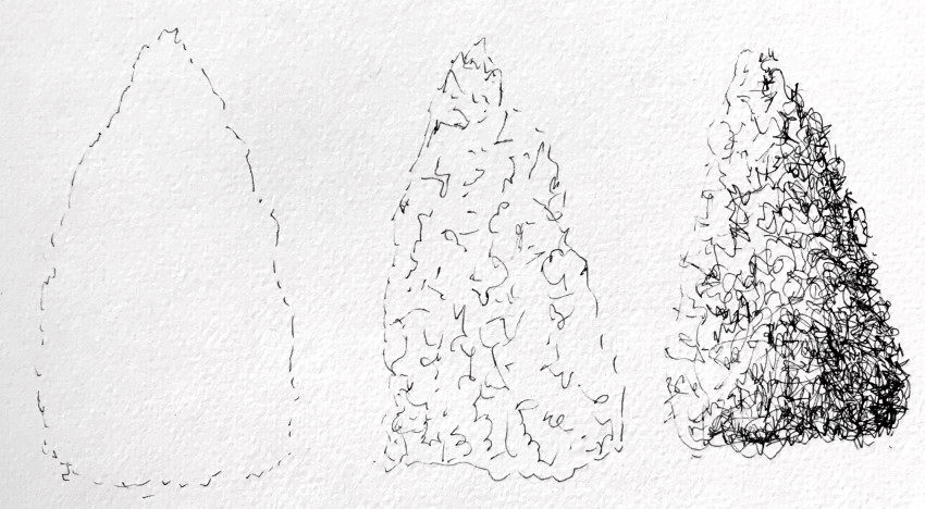 easy pencil drawings of trees