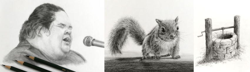 Drawings made with Faber-Castell 9000 pencils