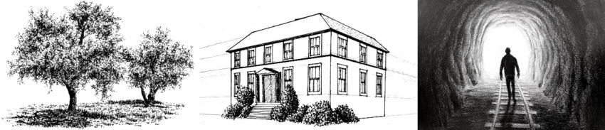 Examples for drawing with a sense of depth