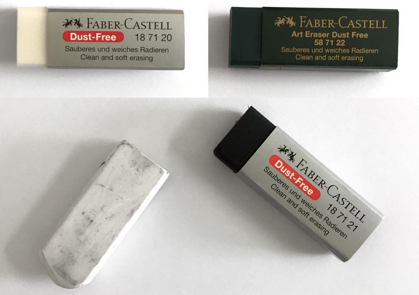 Faber-Castell dust free erasers for drawing