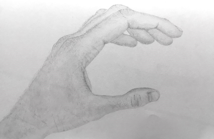 how to draw a realistic hand