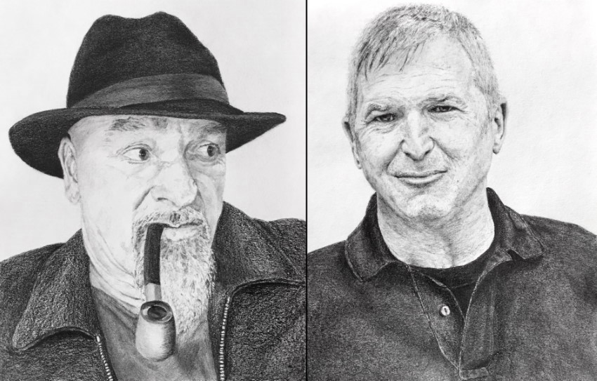 Commission men pencil drawing portraits