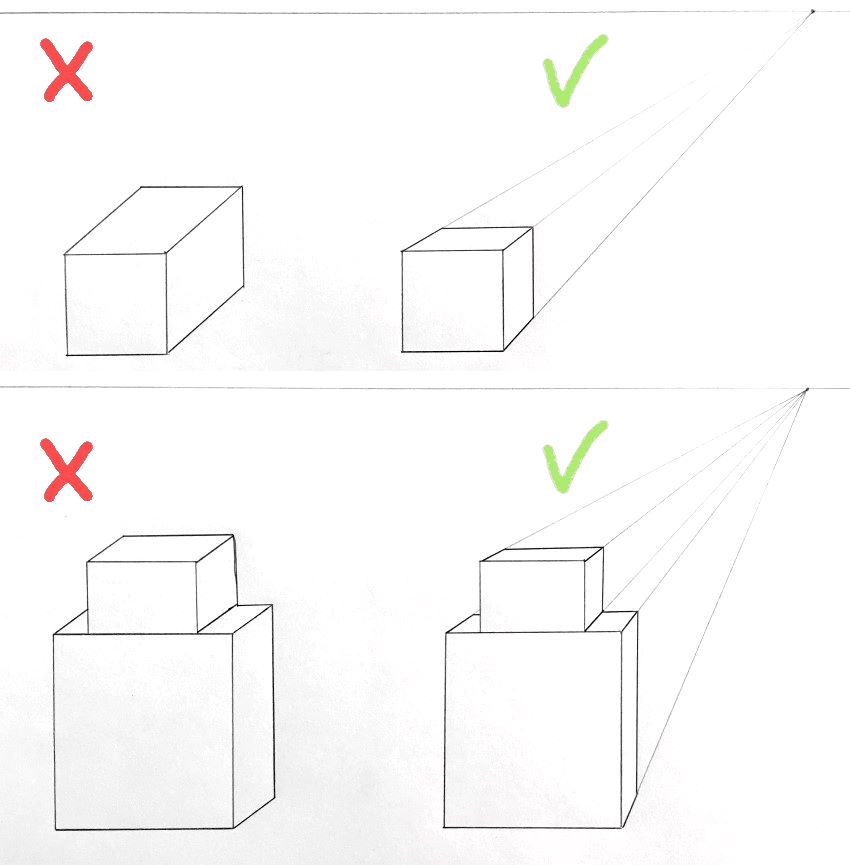 Basic perspective drawing example