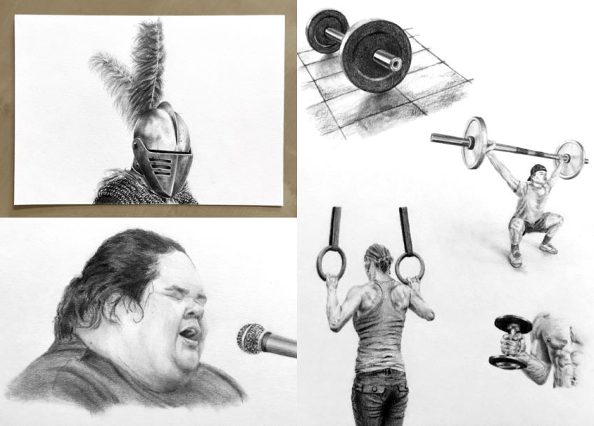 Examples for realistic pencil drawings