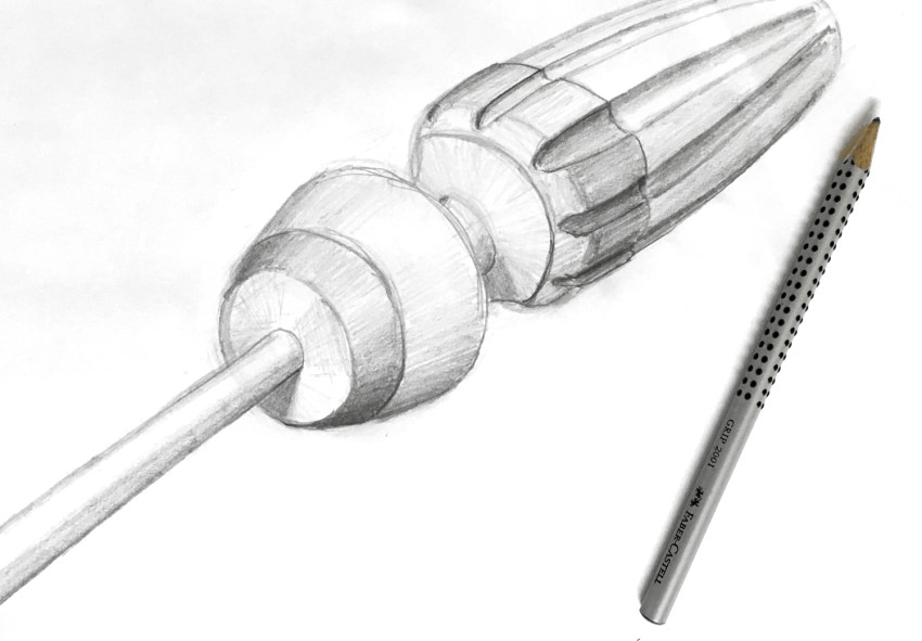 Sketch for a screwdriver design from imagination
