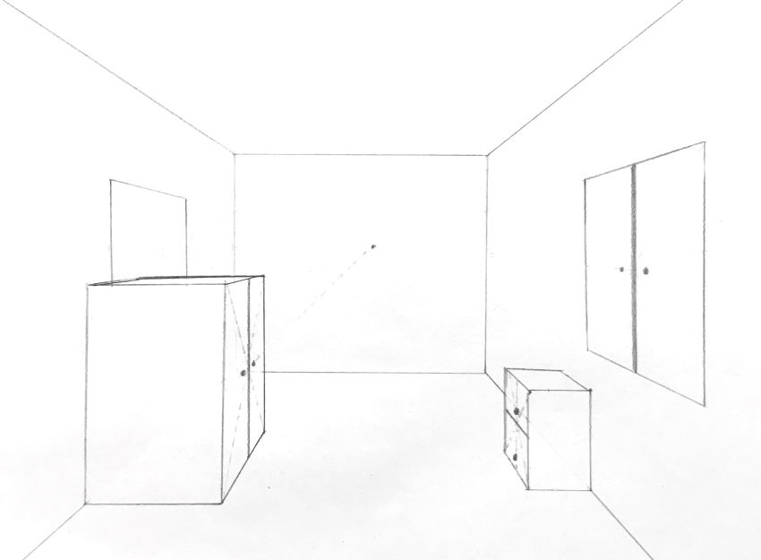 Drawing A Bedroom in One Point Perspective  Timelapse  YouTube