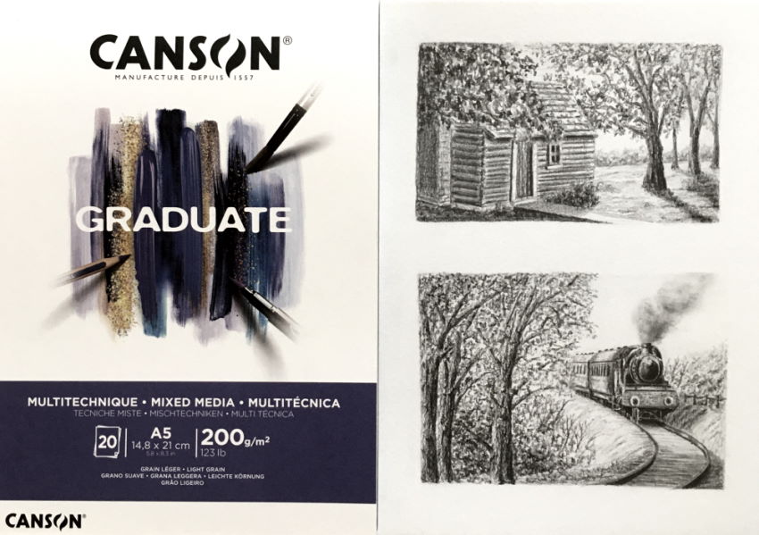 Nature graphite sketches on Canson Graduate paper