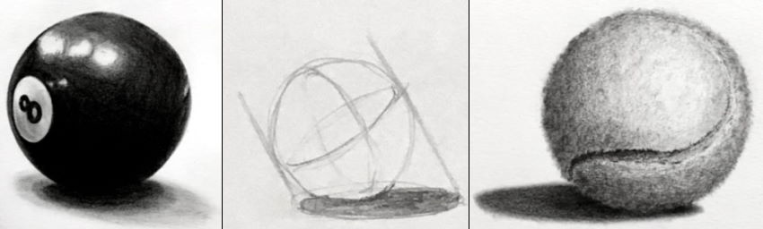 Guide for drawing balls and spheres